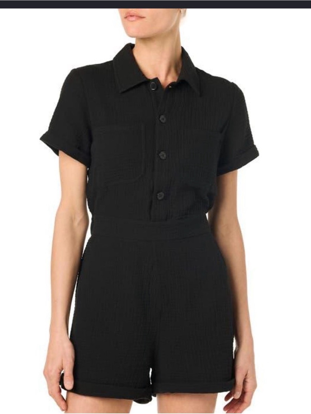 Joe’s Black Short Sleeve Romper